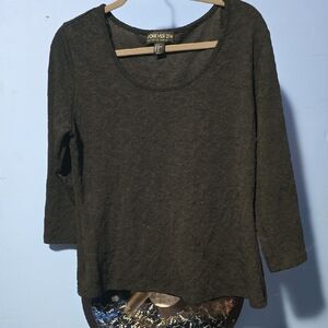 Forever 21 Charcoal Long Sleeve Top